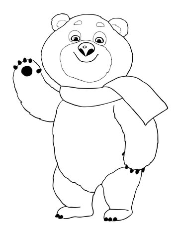 The Polar Bear Winter Olympic 2014 Mascot Coloring Page